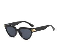 Cateye-Sonnenbrille für Damen, klein, Vintage-Brille, für Herren, Partybrille, weiblich, Retro, Schwarz, Grau, Einheitsgröße