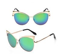 HPIRME Damen Cat Eye Sonnenbrille Damen Sonnenbrille Legierungsrahmen UV400 Schutz Retro Cateye Sonnenbrille Mädchen, 5, Einheitsgröße