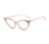 HPIRME Damen Herren Mode Luxus Übergroße Strasssteine (Pink)