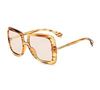 HPIRME Damen Quadratische Sonnenbrille Übergroße Schmetterlings-Sonnenbrille Vintage Eyewear UV400 Shades Goggles, Orange, Einheitsgröße