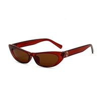HPIRME Damen-Sonnenbrille, Vintage-Retro-Sonnenbrille, Katzenaugen-Rahmen, Damenbrille, Brillen, brauner Tee, Einheitsgröße