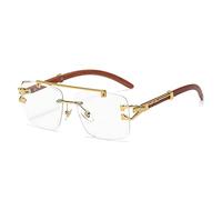 HPIRME Gradient Lens Metall Sonnenbrille Männer Frauen randlose kleine quadratische Sonnenbrille für Männer rahmenlos, 12, Einheitsgröße