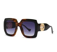 HPIRME Große quadratische Damen-Sonnenbrille Vintage Herren- und Damen-Accessoires Brillen UV400, 10, Einheitsgröße