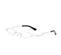 HPIRME Halbrandlose Dreiecks-Sonnenbrille aus Metall, Herren, Halbrahmen, Cat Eye-Sonnenbrille, Damen, Rhombus Eyewear, C6, Einheitsgröße