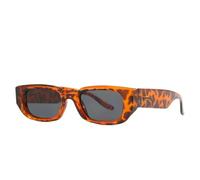 HPIRME Herren-Sonnenbrille im Vintage-Stil mit rechteckigem Rahmen, modischer Retro-Look, UV400-Schutz, Damen-Sonnenbrille (Leopardenmuster)
