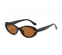HPIRME Herren UV-Schutzbrillen, modische Katzenaugen-Brille, großer Rahmen, UV400 (Schwarzer Tee)