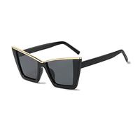 HPIRME Katzenaugen-schwarze Sonnenbrille-Frauen-Weinlese-Punkfarben-Sonnenbrille-weibliche Steigungs-Schattierungen, Black3134, Einheitsgröße