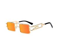 HPIRME Kleine Sonnenbrille für Herren und Damen, Steam Punk, Metallrahmen, Vintage, quadratische Farbtöne, 8, Einheitsgröße