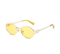 HPIRME Kleine Sonnenbrille Metallrahmen Frau Brille UV-Schutz Mann Shades, 6, Einheitsgröße