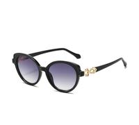 HPIRME Luxuriöse Cat-Eye-Sonnenbrille mit Farbverlauf für Damen und Herren, UV400-Schutz (schwarz-grau)