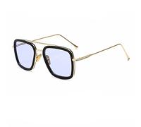 HPIRME Männer Frauen Sonnenbrillen Vintage Transparente Quadratische Rahmen Sonnenbrillen Männlich Weiblich Brillen, C29, Einheitsgröße