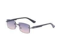 HPIRME Metall-Sonnenbrille mit Farbverlaufslinse für Herren und Damen, randlos, kleine quadratische Sonnenbrille für Herren, 6, Einheitsgröße