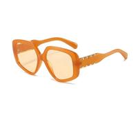 HPIRME Modische Brille, UV400, Retro-Sonnenbrille für Damen und Herren (Orange-Orange)