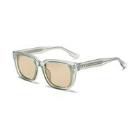 HPIRME Modische Damen-Luxusbrille mit Retro-Nieten, Farbverlauf, UV400, Punk-Brille für Herren (Einheitsgröße/Mattgrüner Tee)