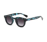 HPIRME Modische Damen-Sonnenbrille im Retro-Stil, mehrfarbig, ovaler Rahmen, dicker Rahmen, für Herren (blaue Karettschildkröte)