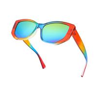 HPIRME Modische Damen-Sonnenbrille, quadratisch, für Männer und Frauen, UV400-beständig (B)