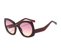 HPIRME Modische, farblich abgestimmte Sonnenbrille für Damen, Farbverlauf, Cat-Eye-Stil, großer Rahmen, Herren-Sonnenbrille UV400 (rot, rosa, gelb)