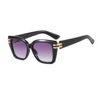 HPIRME Modische, luxuriöse, übergroße Damenbrille, Herren-Autofahrerbrille UV400 (Schwarz-Grau-Verlauf)