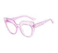 HPIRME Modische, übergroße Cat-Eye-Sonnenbrille für Damen, Vintage-Farbverlauf, UV400-Schutz, Herren (Lila)