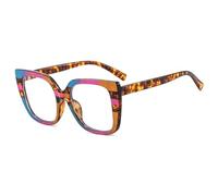 HPIRME Quadratische Brillen für Damen und Herren, blockierende Brillengestelle, Retro-Brillen, 15, Einheitsgröße