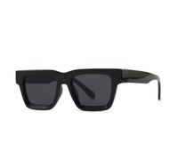HPIRME Quadratische bunte Sonnenbrille Damen Retro Shades UV400 Herren Sonnenbrille mit Farbverlauf, Schwarzgrau, Einheitsgröße