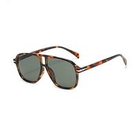 Quadratische Damen-Sonnenbrille für Herren, übergroße Sonnenbrille, Damenbrille, C3 Hawksbill Green, Einheitsgröße