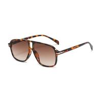HPIRME Quadratische Damen-Sonnenbrille, übergroß, für Herren, UV400, C2 Hawksbill Brown, Einheitsgröße