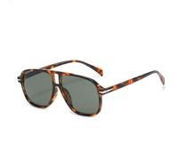 HPIRME Quadratische Damen-Sonnenbrille, übergroß, für Herren, UV400, C3 Hawksbill Green, Einheitsgröße