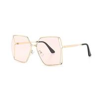 Quadratische Sonnenbrille Damen Halbrahmen Grüne Sonnenbrille Herren Vintage Übergroße Sonnenbrille Damen UV400,5,Einheitsgröße