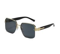 HPIRME Quadratische Sonnenbrille Damen Randlose Brille Vintage Halbrahmen Sonnenbrille Lunette De Soleil Femme Gafas De Sol Mujer,C1,Einheitsgröße