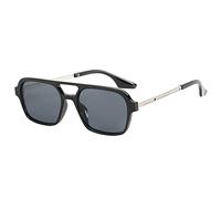 HPIRME Quadratische Sonnenbrille für Damen, Sommer, Bonbongrün, Retro-Sonnenbrille, weiblich, Farbverlauf, hohl, Brillen, Schwarz, Grau, Einheitsgröße