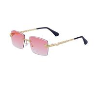 HPIRME Randlose Sonnenbrille, Damen-Sonnenbrille für Herren, Vintage-Brille, Sonne, C6, Einheitsgröße