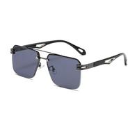 HPIRME Randlose Sonnenbrille Herren Vintage Übergroße Sonnenbrille Damen Shades UV400,1,Einheitsgröße