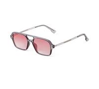 Rechteckige Sonnenbrille Damen Herren Vintage Orange Blautöne Quadratische Sonnenbrille Weiblich UV400, C2 Gradient Pink, Einheitsgröße