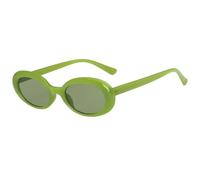 HPIRME Retro-Brille für Damen und Herren mit kleinem ovalem Rahmen, UV400-Schutz (Grün)