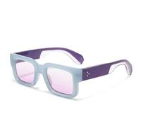 HPIRME Retro-Brille für Damen und Herren, modisch, mit Nieten, dekorativ, UV-Schutz UV400 (lila)
