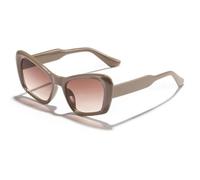 HPIRME Retro-Brille für Damen und Herren, modische Damen-Outdoor-Sonnenbrille, UV400 (Kaffeebraun)