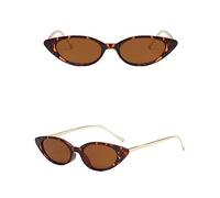 HPIRME Retro Cat Eye Sonnenbrille Frau Vintage Schwarz Leopard Damen Sonnenbrille Kleiner Rahmen Spiegel, 6, Einheitsgröße