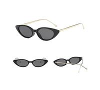 HPIRME Retro Cat Eye Sonnenbrille Frau Vintage Schwarz Leopard Damen Sonnenbrille Kleiner Rahmen Spiegel, 1, Einheitsgröße