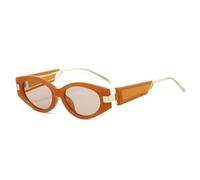 HPIRME Retro-Cat-Eye-Sonnenbrille für Damen, weites Bein, UV400 (orange)