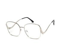 HPIRME Retro-Damenbrille im Oversize-Stil, goldfarbenes Metallgestell mit gebogenen Kanten, luxuriöse UV400-Töne (C7)
