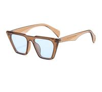 HPIRME Retro-Luxus-Mode-Sonnenbrille im Cat-Eye-Stil für Damen und Herren, UV400 (braun-blau)