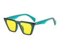 HPIRME Retro-Luxus-Mode-Sonnenbrille im Cat-Eye-Stil für Damen und Herren, UV400 (grün-gelb)