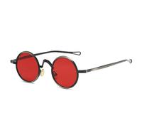 HPIRME Retro Metall Runde Punk Polarisierte Sonnenbrille Frauen Klare Linse Brillengestell Männer Shades UV400 Sonnenbrille, 1, Einheitsgröße