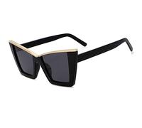HPIRME Retro Quadratische Cat-Eye-Sonnenbrille Damen Sonnenbrille Damen Schwarze Brille Fahrerbrille Uv400 Spiegel, 5, Einheitsgröße