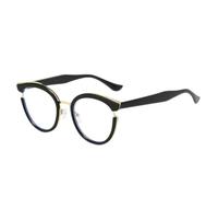 HPIRME Retro Runde Damen Federscharnier Brillengestell Klare Lichtbrille Herren Katzenauge Leopardengestell, 1, Einheitsgröße