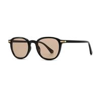 HPIRME Retro Runde Damen-Sonnenbrille Kontrastfarbe Punk Herren UV400 (Schwarztee)