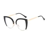 HPIRME Retro-Sonnenbrille für Damen mit großem, rundem Cat-Eye-Gestell (1)