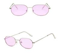 HPIRME Retro-Sonnenbrille für Frauen beim Autofahren im Freien (Silber-Lila)