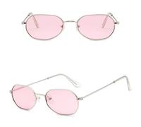 HPIRME Retro-Sonnenbrille für Frauen zum Autofahren im Freien (Silber-Pink)